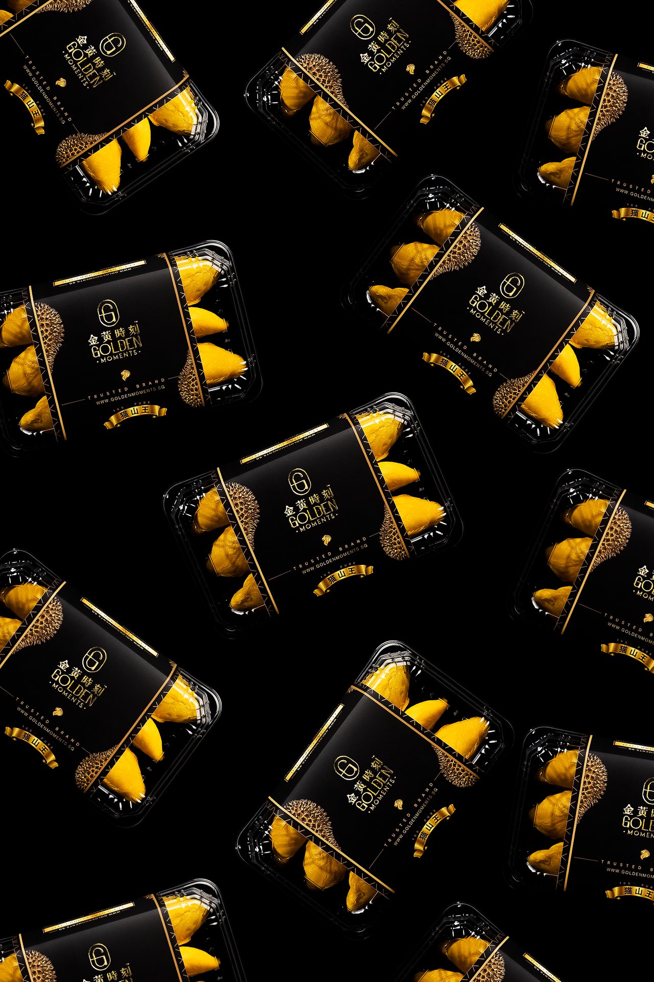 D197 Black Gold Musang King 黑金猫山王 (3 x 400g) - Golden Moments
